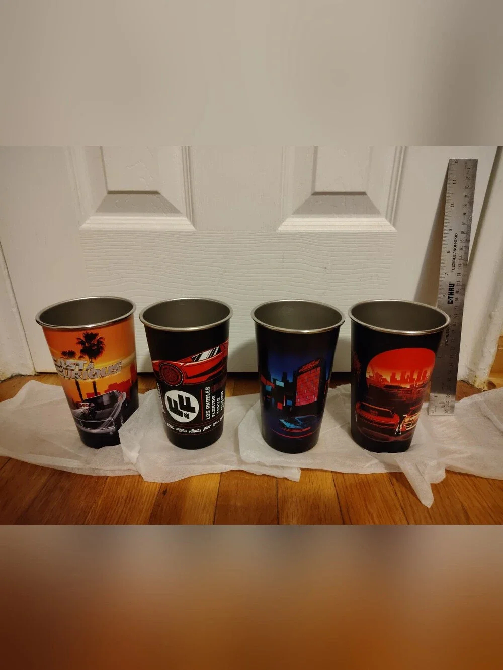 Mobil 1 Fast & Furious 25th Anniversary Metal Collector Cups Promo SET 4